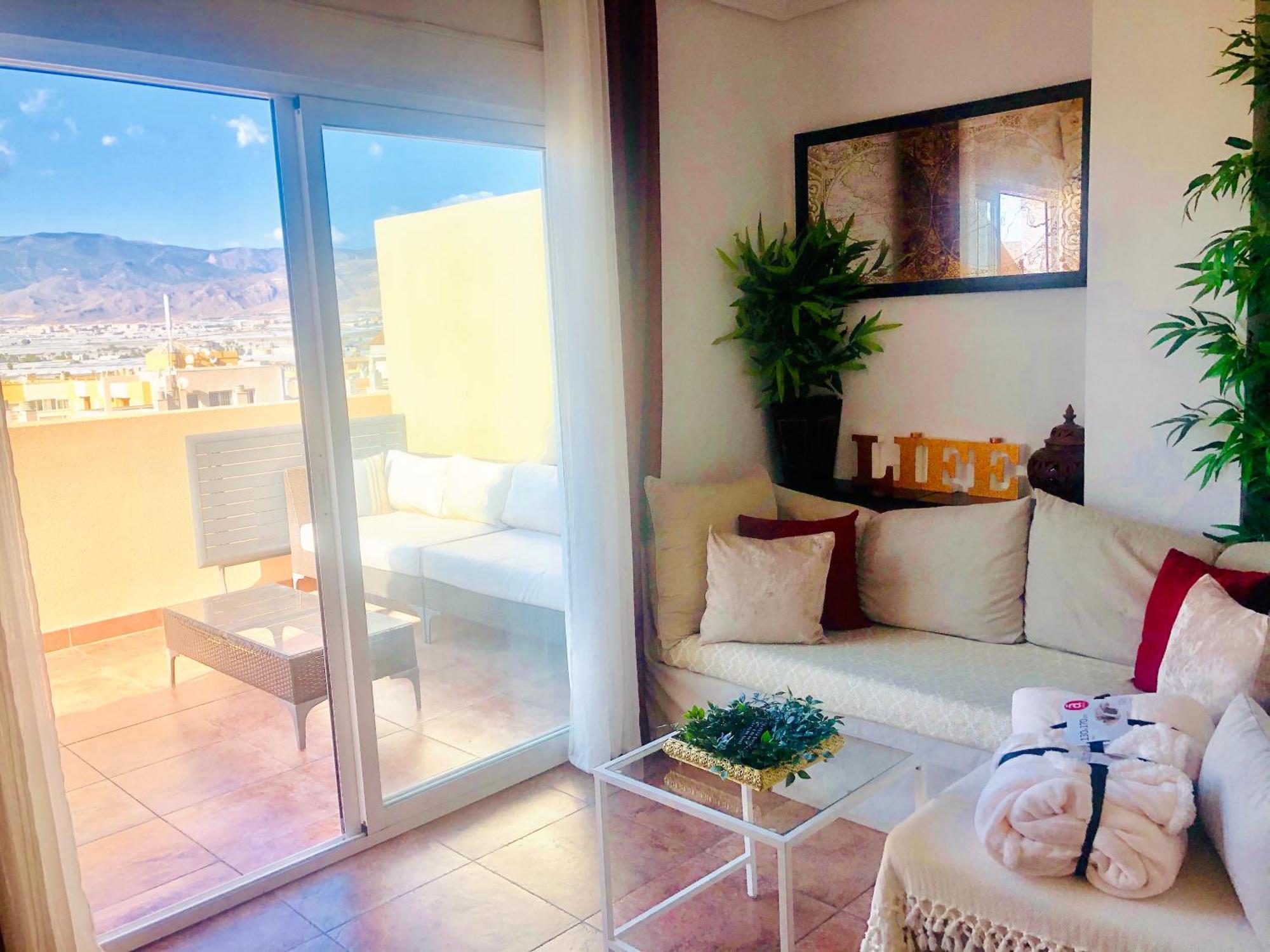 Atico Deluxe Entre Centro Y Playa Salinas Con Terraza, Wifi, Piscina Climatizada, Gym, Sauna Y Garaje -Smart Tv Roquetas de Mar Exteriér fotografie